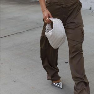 Silk Cargo Pants